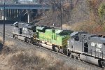 NS 1072, Illinois Terminal heritage unit on train 12R arriving at Enola yard